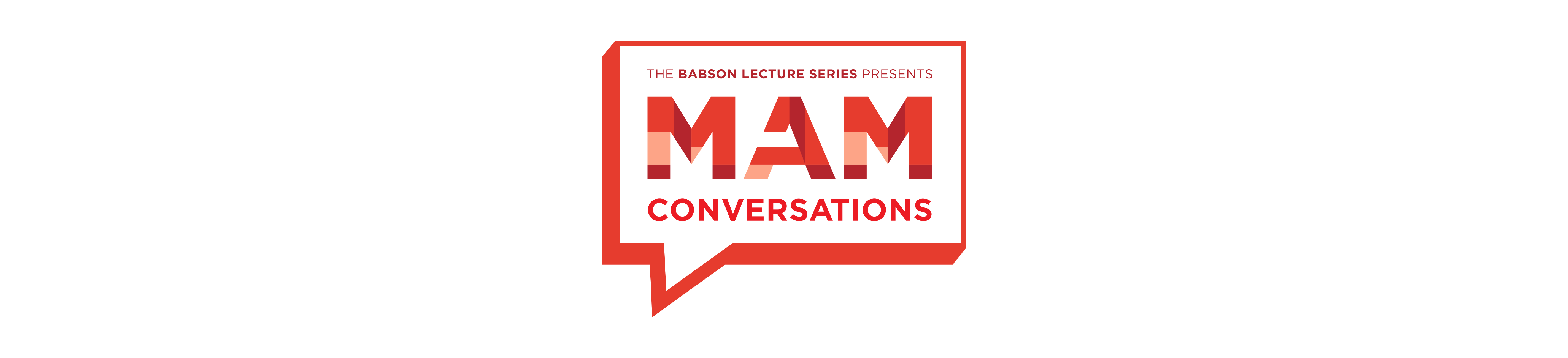 I'm an image! MAM conversations logo featuring a speech bubble on a white background